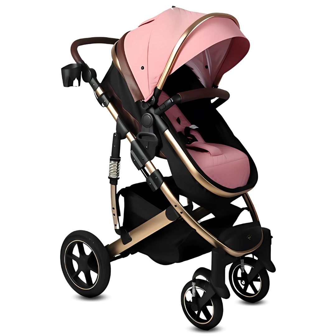 Coche Cuna Moisés de Lujo «TORETTO» Rosa